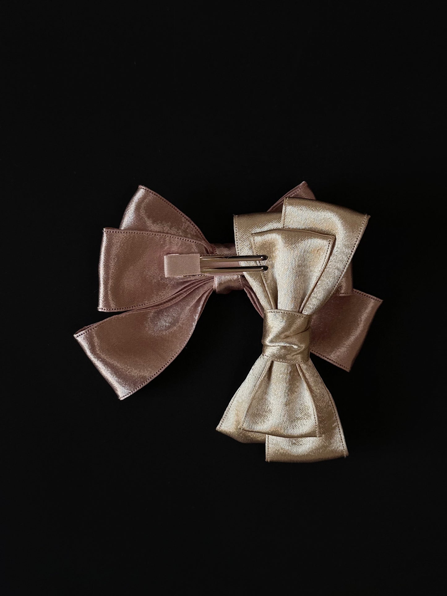 Elegant Satin Bow Hair Clip Size-M