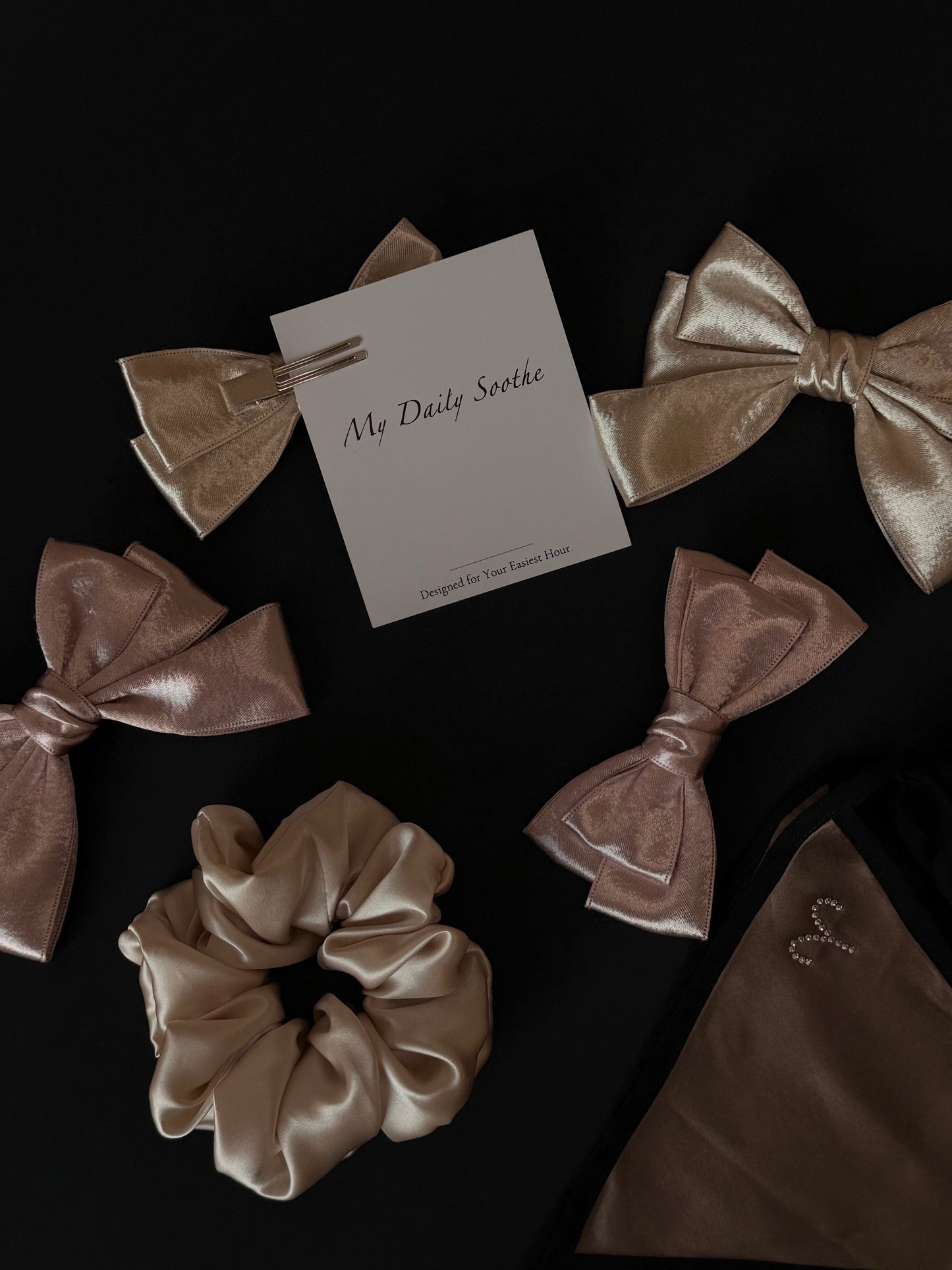 Elegant Satin Bow Hair Clip Size-M