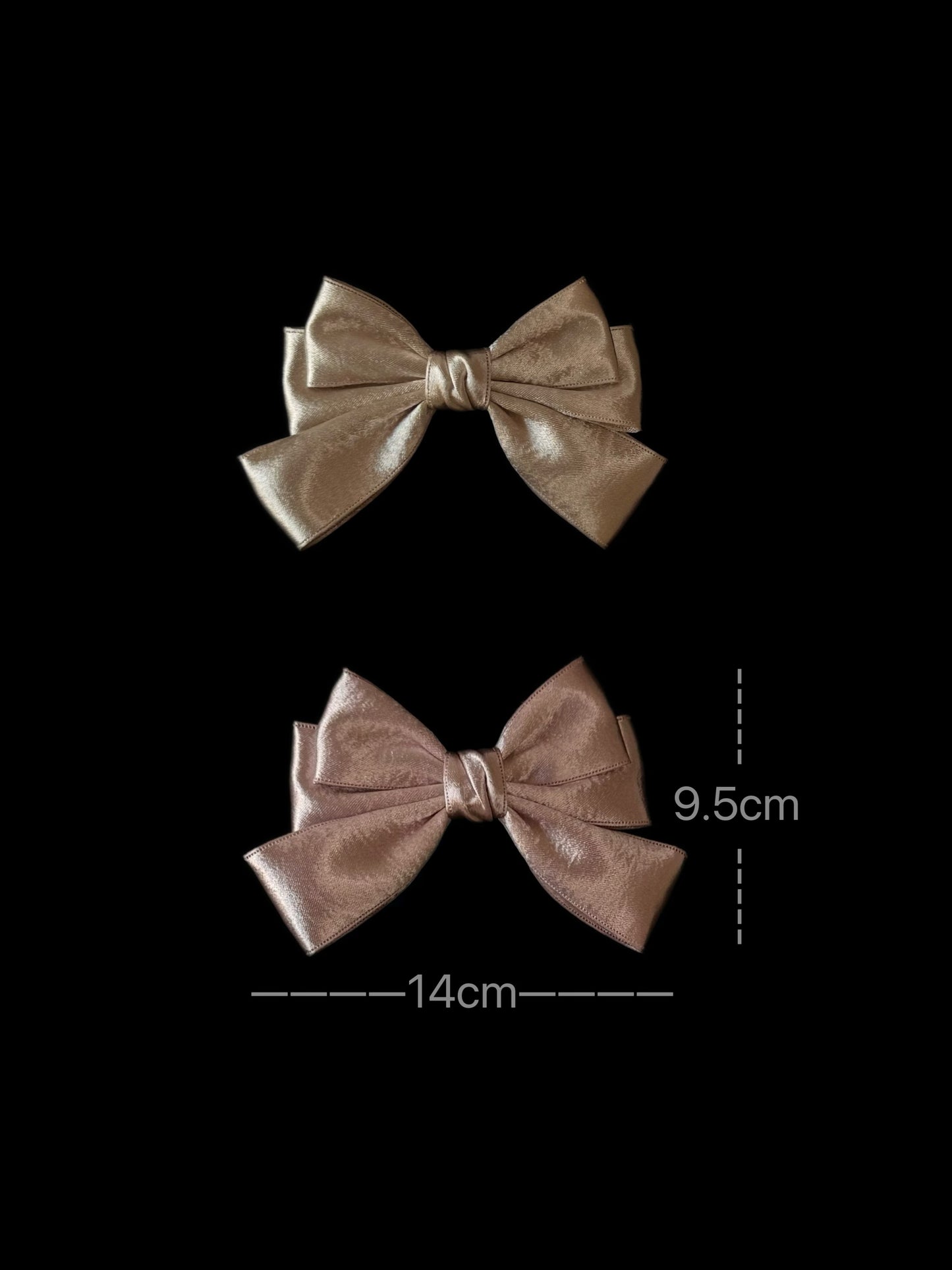 Elegant Satin Bow Hair Clip Size-L