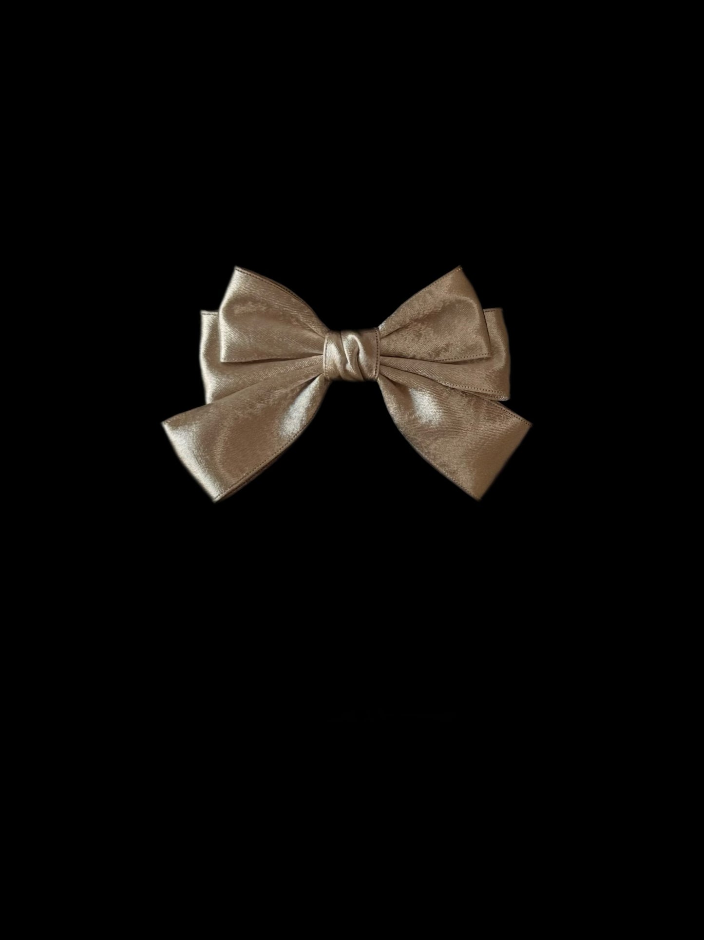Elegant Satin Bow Hair Clip Size-L